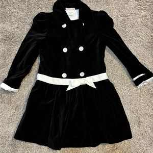 American Girl Black Velveteen Coat, Sz 10